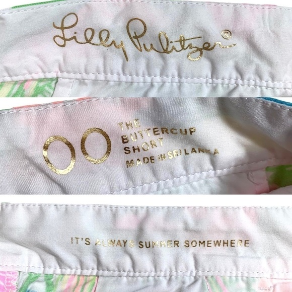 Lilly Pulitzer Buttercup Shorts Hibiscus Stroll Size 00 - Picture 13 of 16